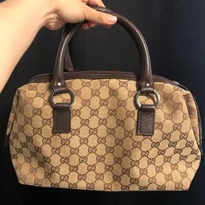 Vintage Monogram Small Boston Canvas Bowling Bag